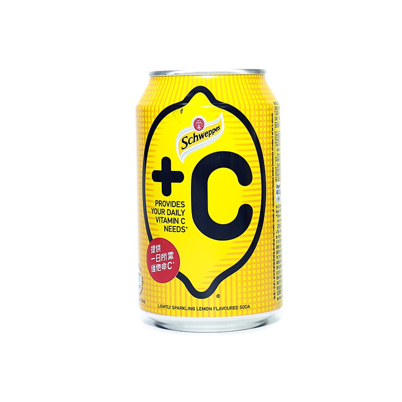 香港进口 玉泉 c柠檬果味碳酸饮料 玉泉 c柠檬330ml*24罐 整箱