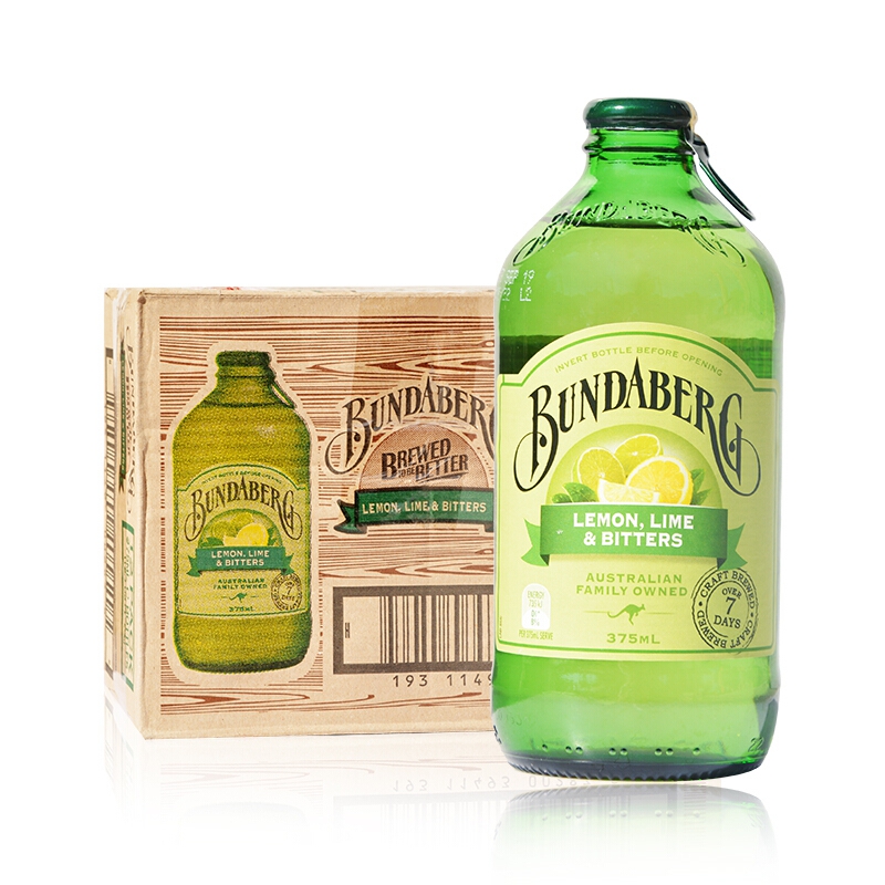 澳洲进口 宾得宝(bundaberg) 含气苏打水饮料 碳酸果味汽水饮料 无醇