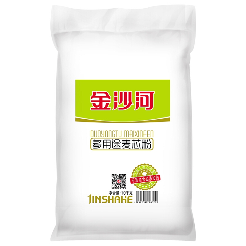 金沙河面粉 多用途小麦粉 高筋面粉 馒头 包子 饺子多用面粉10kg