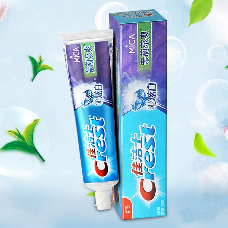 佳洁士(crest) 3d炫白茉莉茶爽牙膏180克 一支装
