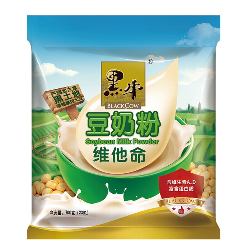 黑牛维他命 经典营养早餐 速溶冲饮代餐粉 即食冲饮豆奶粉700g