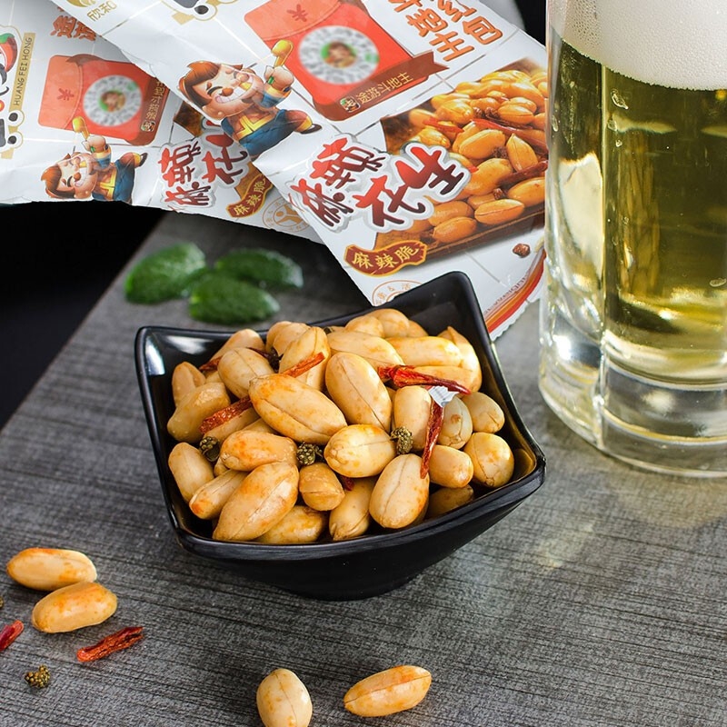 黄飞红 麻辣花生76g 黄飞鸿麻辣花生米零食 坚果炒货