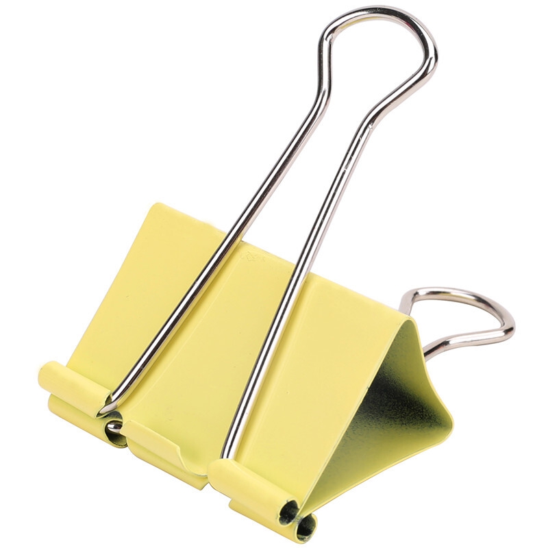 得力(deli) 8556es 彩色15mm长尾夹/长尾票夹 60只/筒 办公用品 小