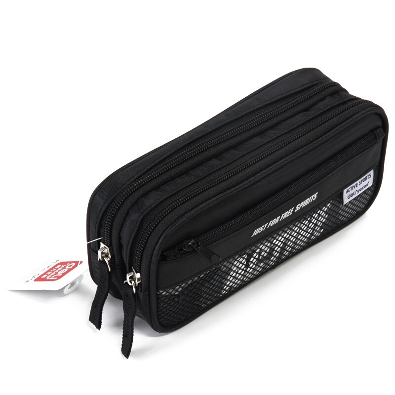 得力(deli) 3074 时尚运动款笔袋 黑色