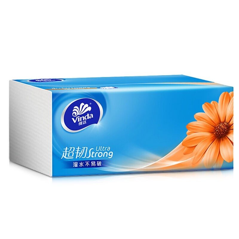 维达(vinda) 抽纸v2223超韧餐巾纸纸巾面巾纸妇婴儿原木1提4包抽面巾
