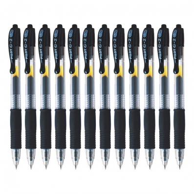 日本百乐(pilot)bl-g2-38按动中性笔子弹头啫喱笔签字笔 黑色 0.