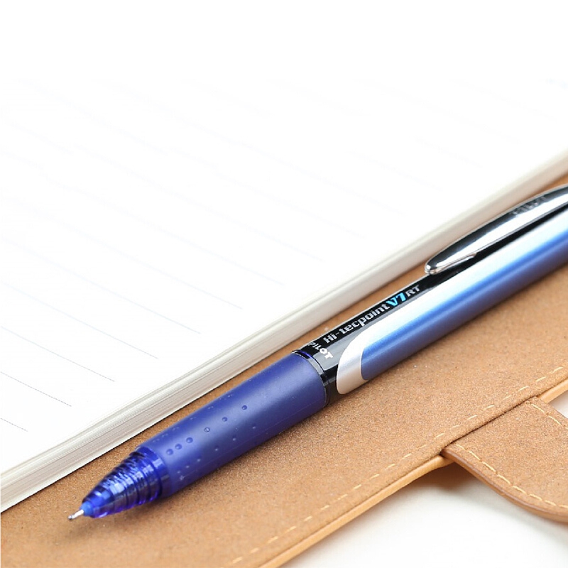 百乐bxrt-v5按动针管笔中性笔签字笔水笔 蓝色 0.