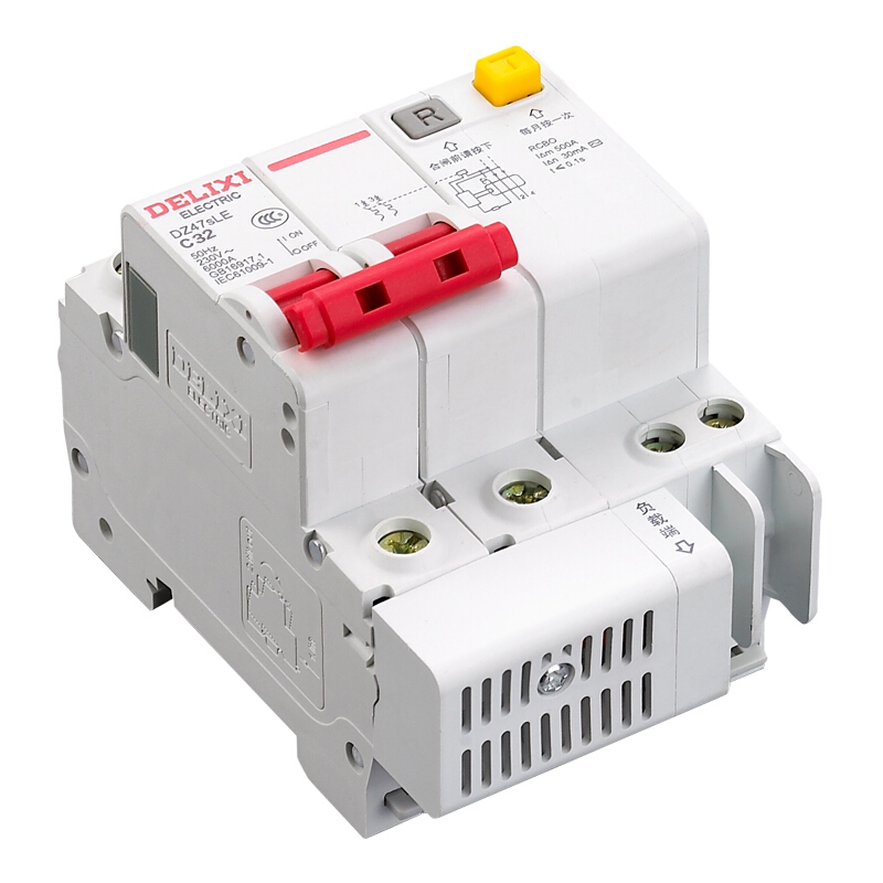 德力西 空气开关 家用空开漏电保护断路器总闸漏保dz47sle 2p c32a