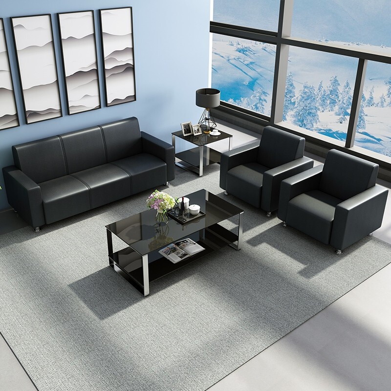 办公沙发茶几 办公室沙发 商务沙发 会客接待室 公共休闲区 三人位