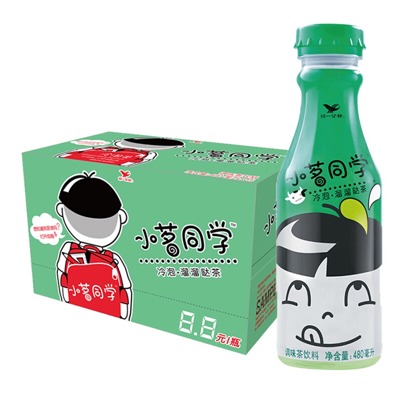 统一 小茗同学冷泡茶溜溜哒乳酸菌风味480ml *15瓶