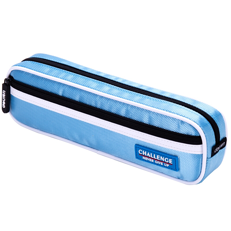 得力 大容量多功能笔袋创意 浅蓝色 66704