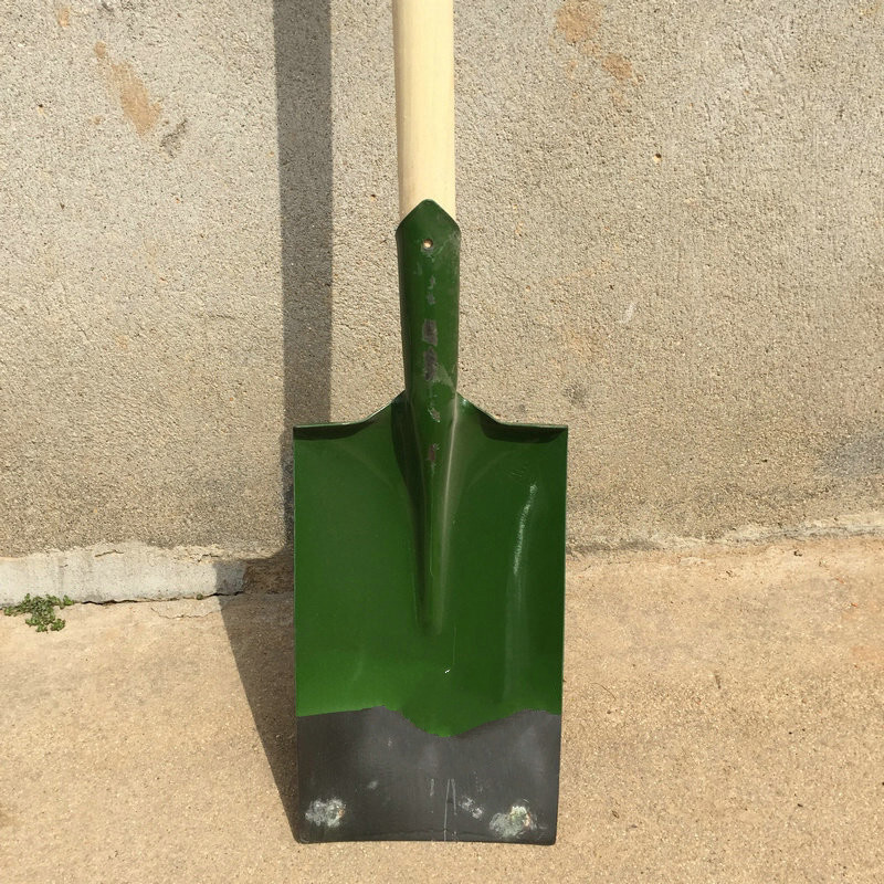 国产 铲子铁工具多功能户外翻地松土平头铁楸农用 含木柄